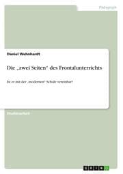 Cover von Die zwei Seiten des Frontalunterrichts