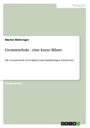 Cover von Gesamtschule - eine kurze Bilanz
