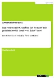 Cover von Der robinsonale Charakter des Romans 'Die geheimnisvolle Insel' von Jules Verne