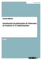 Cover von Introduction a la philosophie de l'education de Friedrich D. E. Schleiermacher