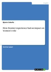 Cover von How frontier experience had an impact on womens role