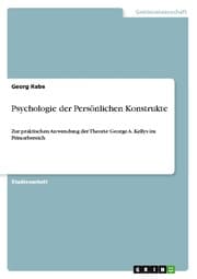 Cover von Psychologie der Persönlichen Konstrukte