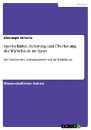 Cover von Sportschäden, Belastung und Überlastung der Wirbelsäule im Sport