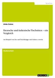Cover von Deutsche und italienische Tischsitten - ein Vergleich