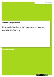 Cover von Research Methods in Linguistics: How to conduct a Survey