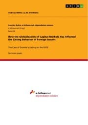 Cover von How the Globalization of Capital Markets Has Affected the Listing Behavior of Foreign Issuers