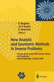 Cover von New Analytic and Geometric Methods in Inverse Problems