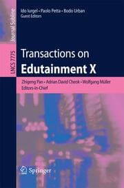 Cover von Transactions on Edutainment X