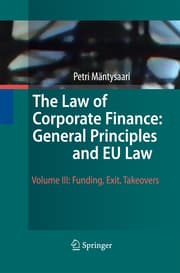 Cover von The Law of Corporate Finance: General Principles and EU Law