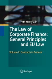 Cover von The Law of Corporate Finance: General Principles and EU Law