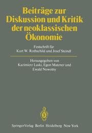 Cover von Beiträge zur Diskussion und Kritik der neoklassischen Ökonomie