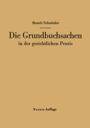 Cover von Die Grundbuchsachen in der gerichtlichen Praxis