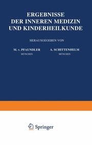 Cover von Ergebnisse der Inneren Medizin und Kinderheilkunde