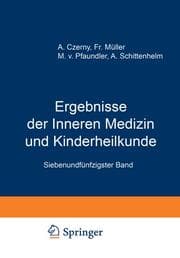Cover von Ergebnisse der Inneren Medizin und Kinderheilkunde