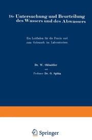 Cover von Die Untersuchung und Beurteilung des Wassers und des Abwassers