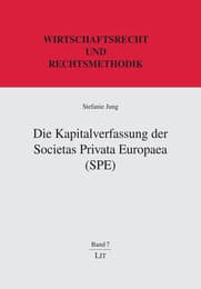 Cover von Die Kapitalverfassung der Societas Privata Europaea (SPE)