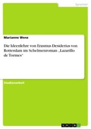 Cover von Die Ideenlehre von Erasmus Desiderius von Rotterdam im Schelmenroman 'Lazarillo de Tormes'