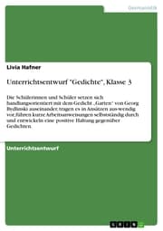 Cover von Unterrichtsentwurf 'Gedichte', Klasse 3