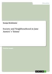 Cover von Society and Neighbourhood in Jane Austen's 'Emma'