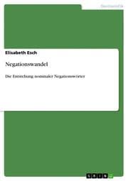 Cover von Negationswandel