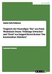 Cover von Vergleich der Frauenfigur 'Ilse' aus Frank Wedekinds Drama 'Frühlings Erwachen' und 'Doris' aus Irmgard Keuns Roman 'Das kunstseidene Mädchen'