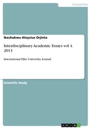 Cover von Interdisciplinary Academic Essays vol 4. 2013