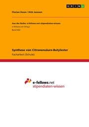 Cover von Synthese von Citronensäure-Butylester