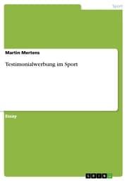 Cover von Testimonialwerbung im Sport