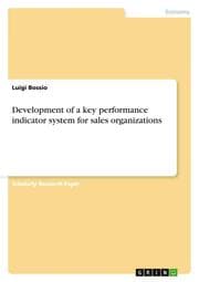 Cover von Development of a key performance indicator system for sales organizations