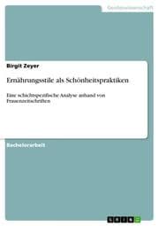 Cover von Ernährungsstile als Schönheitspraktiken