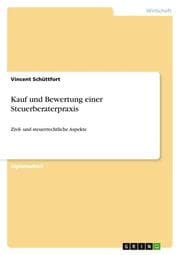 Cover von Kauf und Bewertung einer Steuerberaterpraxis