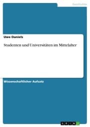 Cover von Studenten und Universitäten im Mittelalter
