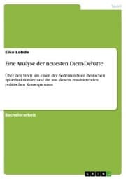 Cover von Eine Analyse der neuesten Diem-Debatte