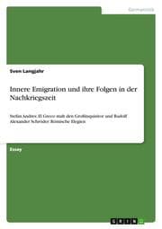 Cover von Innere Emigration und ihre Folgen in der Nachkriegszeit