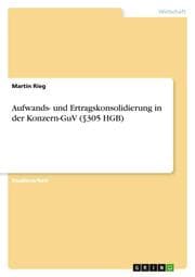 Cover von Aufwands- und Ertragskonsolidierung in der Konzern-GuV (§305 HGB)