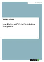 Cover von New Horizons Of Global Negotiations Management