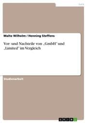 Cover von Vor- und Nachteile von GmbH und Limited im Vergleich