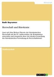 Cover von Herrschaft und Bürokratie