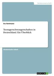 Cover von Teenagerschwangerschaften in Deutschland.Ein Überblick