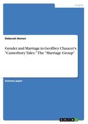 Cover von Gender and Marriage in Geoffrey Chaucer's 'Canterbury Tales.' The 'Marriage Group'
