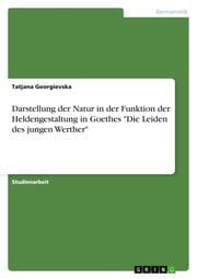 Cover von Darstellung der Natur in der Funktion der Heldengestaltung in Goethes 'Die Leiden des jungen Werther'