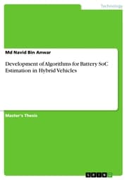 Cover von Development of Algorithms for Battery SoC Estimation in Hybrid Vehicles