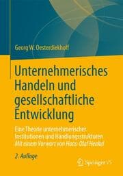 Cover von Unternehmerisches Handeln und gesellschaftliche Entwicklung