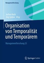 Cover von Organisation von Temporalität und Temporärem
