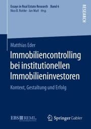 Cover von Immobiliencontrolling bei institutionellen Immobilieninvestoren