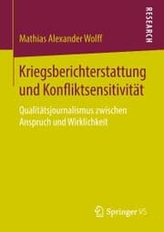 Cover von Kriegsberichterstattung und Konfliktsensitivität