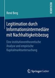 Cover von Legitimation durch Informationsintermediäre mit Nachhaltigkeitsbezug