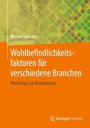 Cover von Wohlbefindlichkeitsfaktoren für verschiedene Branchen
