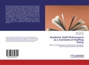 Cover von Academic Staff Performance as a Correlate of Staffing Policy