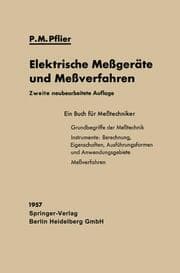 Cover von Elektrische Meßgeräte und Meßverfahren